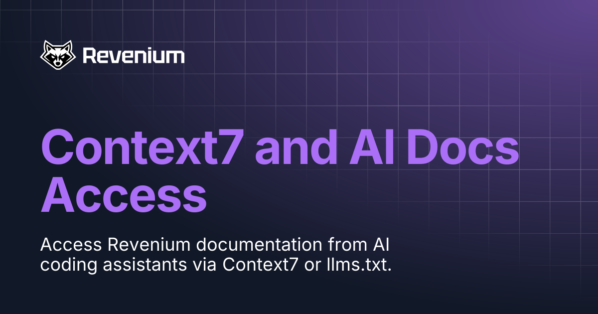 Context7 and AI Docs Access | Revenium Docs
