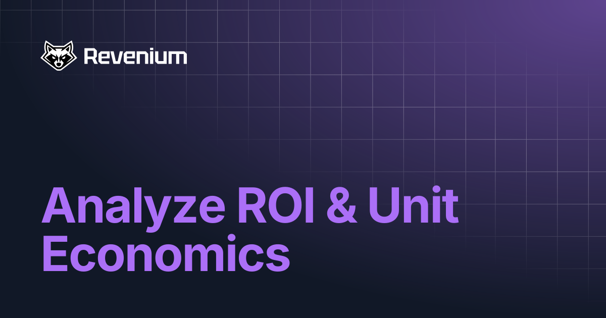 Analyze ROI & Unit Economics | Revenium Docs